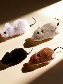Wind-Up Mouse Toy, Interactive Chase Training, Realistic Simulation For Indoor/Outdoor Pet Entertainment, Suitable For Cats & Kittens. Color Sent Randomly (Not Suitable For Carpets) - Multicolor - View 9