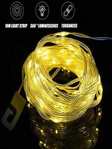 4-In-1 Outdoor Solar Lights, 10M Waterproof String Lights With Retractable Design, LED Flashlight And Camping Lantern Hooks, Warm White Mood Lights For Camping Tents And Yard Decor - 4-in-1 Solar Lamp - View 7
