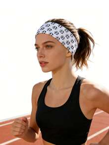 2pcs World Cup Football Printed Elastic Fabric Headbands, Versatile Sweat-Absorbing Elastic Headbands For Daily Wear And Sports Summer Hair Accessories Beach Claw Clips Vacay Hair Clips - Multicolor - View 2