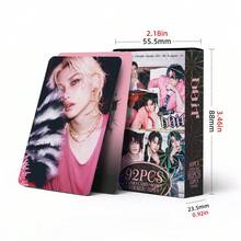 92张K-POP SKZ风格双面照片卡，《DO IT》新专辑，收藏卡，明信片，装饰收藏佳品，粉丝完美礼物 - 彩色 - 查看 3
