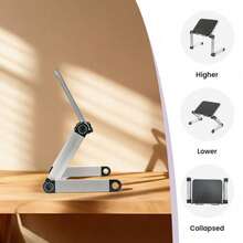 Shoze Adjustable Book Holder Stand Lightweight Aluminum Ergonomic Reading Cooking Book Stand With 360° Rotation For Textbooks Tablets Magazines Recipe Books Office Home Use - Black - View 5