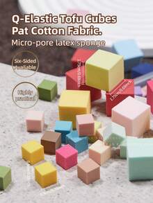 BAOSHIMAN Mini Tofu Makeup Sponge, Gradient Blush Sponge, Stainless Steel Scraper, Manicure Salon DIY Tools, Suitable For Valentine's Day, New Year Manicure Salon And Home Use - Multicolor - View 8