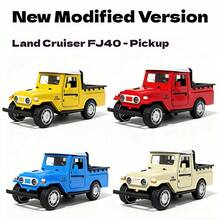 1pc New Alloy Cruiser FJ40 Pickup Truck Model, Simulation Off-Road Vehicle Collectible, Gift - Multicolor - View 3