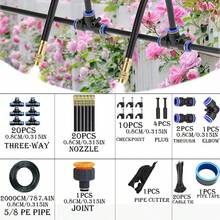 Universal Brass Atomizing Nozzle, Specifically Designed For Fully Automatic Garden Irrigation. This 5/8 Mm Quick-Insert Humidifier Features An Adjustable Nozzle, Perfect For Lawns. - Irrigation Kit - View 5