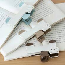 Plastic Cat-Shaped Book Clip, Cartoon Reading Aid Book Clip, Bookmark, Creative Design, Practical Bookmark Clip VVHN - Yellow-dog - View 2