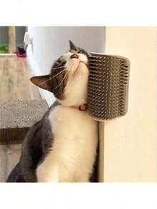 1pc Wall-Mounted Self-Grooming Tool For Cats, With Massage Brush, Ideal For Grooming And Relaxing Small Cats And Dogs - Multicolor - View 5