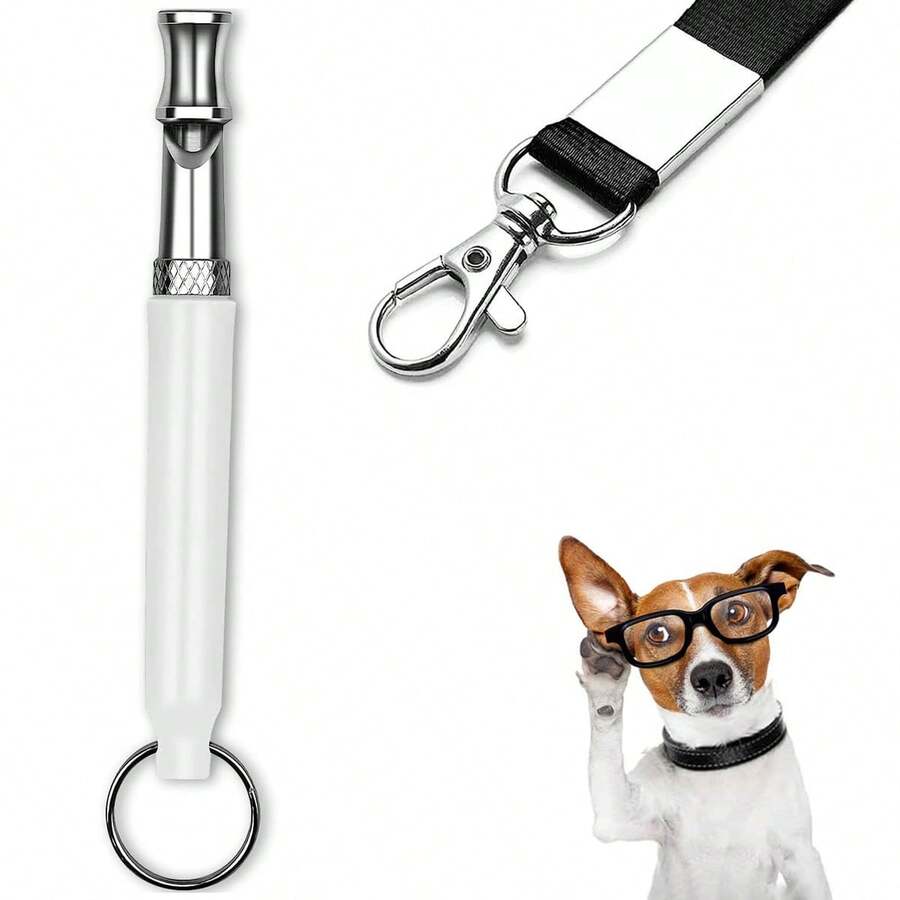 1pc Adjustable Ultrasonic Silent Dog Whistle - Effective Anti-Barking Device, Professional Dog Training Whistle With Lanyard - Multicolor - View 1