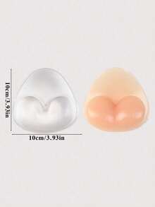 1/2 Pairs Reusable Double-Sided Adhesive Push Up Bra Pads - Sticky Bra Pads With Padding For Dresses, Bikinis - Multicolor - View 10