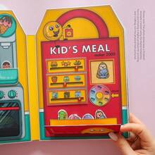 DIY Quiet Book Kit, Children's Pressure Relief & Educational Playset, Includes Stickers For Fast Food Shop Theme, Requires Hands-On Cutting & Assembly - Multicolor - View 4