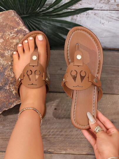 Summer New Roman Style Flat Sandals, Women Clip Toe Comfortable Minimalist Casual Beach Holiday Style, Fashionable Versatile Slip-On, Elastic Strap Sandals