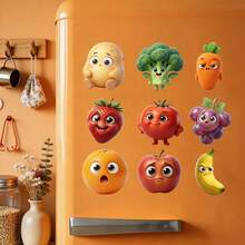 Add Personalized To Your Ingredients! Cute Talking Food Magnet Set, Bringing Interactive Fun To Your Kitchen. Turn Your Fridge Into A Stage, With Fun And Adorable Food Characters Adding Joy To Your Everyday Life. - Multicolor F - View 6