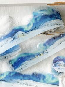 MOCARD 1卷2米冬季雪景和纸胶带，创意美学贴纸，DIY装饰剪贴簿工艺材料，节日礼物，个性化剪贴簿学校文具 - 4.北國極光 - 查看 1