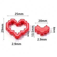 10/20pcs Cartoon Candy Color Pixel Star & Heart Acrylic Beads, Cute Random Mixed Color Handmade DIY Jewelry Accessories Material For Phone Charms, Keychains, Hanging Decor, Stationery, Pen Beads - Randomly Mix Colors - View 11