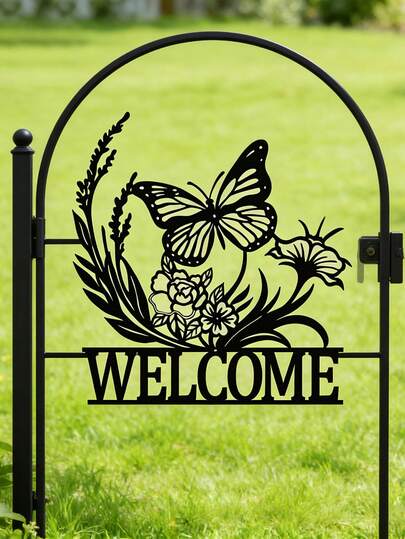 1件铁艺猫头鹰、蝴蝶、蜂鸟墙饰，黑色简约鸟类挂饰，适用于客厅、卧室、浴室、厨房、露台、阳台，独特礼物，优雅简约户外花园装饰