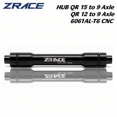 ZRACE 1pc Outdoor Sports Bicycle Hub, 12mm Hub To 9mm Axle Adapter / 15mm Hub To 9mm Axle Adapter, Suitable For Mountain Bike And Road Bike Front Hub, Quick Release 15 To 9 Axle