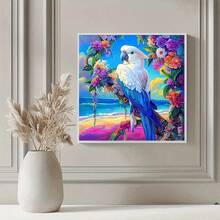 Bộ tranh đính đá 5D hình chim vẹt đậu cành cây tự làm, 1 bộ, [30*30cm/11.8*11.8in] [40*40cm/15.7*15.7in], Thích hợp cho người lớn mới bắt đầu, Tranh khảm đá tự làm, Tranh đính đá toàn bộ, Trang trí tường cho phòng khách, phòng ngủ, văn phòng, Quà tặng bất ngờ cho gia đình và bạn bè, Không khung - Không có khung - Xem 3