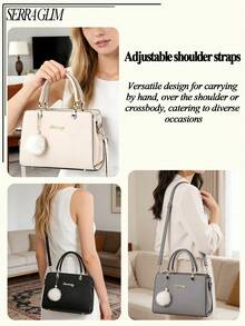 New Fashion Crossbody Bag Women's Elegant Business Shoulder Bag Large Capacity Square Tote Bag Mom Bag Dressy Handbags Purse Back To School Outfits - 彩色 - 查看 10