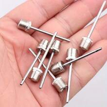 10pcs Inflation Needles, Suitable For Football, Basketball And Rugby Air Pump Parts, Stainless Steel Inflation Needle Set, Portable Air Pump, Essential For Basketball, Football, Volleyball Balls, Necessary For Gym, School Playground, Batteries Not Included - Multicolor - View 1