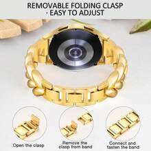 Dây đeo đồng hồ tương thích với Samsung Galaxy Watch 7 6 5 4 FE Active 2 40mm 44mm/Watch 6 4 Classic 43mm 47mm 42mm 46mm/Watch 5 Pro 45mm, dây đeo đơn có thể điều chỉnh 20mm dành cho nữ. - 20mm - Xem 2