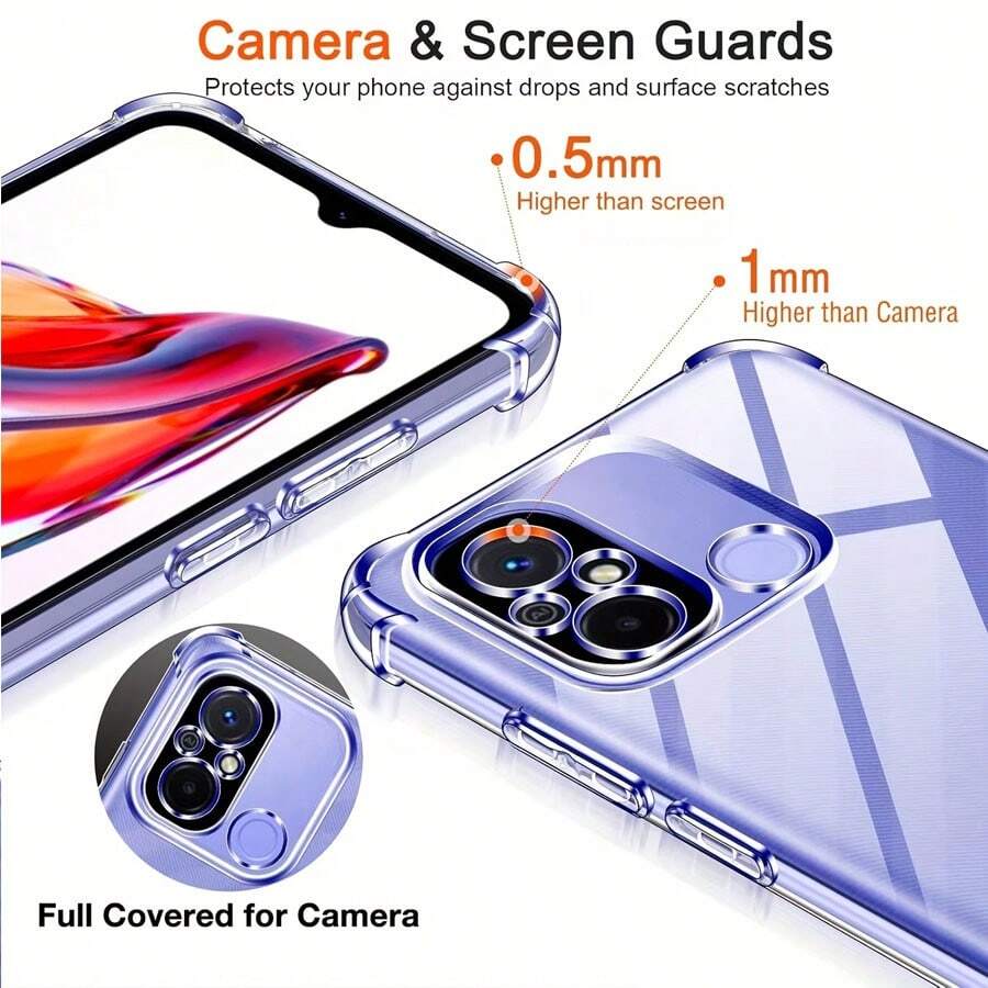 透明气垫手机壳,兼容 Galaxy A17、Galaxy A07、Galaxy S9+、Galaxy S9、Galaxy S8+、Galaxy S8、Galaxy S7、Galaxy A20e、Galaxy A8 (2018)、Galaxy A5 (2017)、Galaxy J6、Galaxy J4+、Galaxy J3 (2017)、Note 15 4G 欧洲版 171mm、Note 14 4G 全球版 163mm、Note 11S 4G 全球版、Note 12 Pro (5G) - 無色 - 查看 1