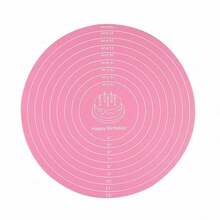 1pc Round Silicone Kneading Baking Mat With Dough Scale - Non-Slip Baking Mat For Rolling Dough, Blue And Pink Set | Essential For Home Baking, Suitable For Pizza, Bread And Pastry Making - Multicolor - View 10