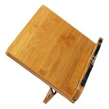 Foldable Wood Book Holder Easily Adjustable Rest Cookbook Reading Stand - Multicolor - View 2