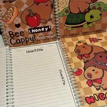 4 Stück/1 Stück optional, Wasserspitzmaus Serie A5/A7 Spiralbindung Notizbuch, dickes Wasserspitzmaus Notizbuch, Campus Studentenarbeitsmappe, kleine Otter tragbare Notizbücher, geeignet als Geschenk zur Schulanfang, perfektes Geschenk für Studenten, Weihnachtsgeschenk (zufälliger Stil) - Verschiedenfarbig - Übersicht 9