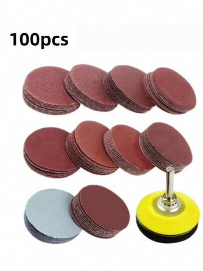 50-100pcs 2 Inch/50mm Sanding Discs 60-2000 Grit Sanding Polishing Pad Set, Suitable For Rotary Tools Sanding Accessories