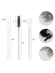 600支/套一次性超细棉签刷，包含睫毛刷、唇刷、睫毛膏刷、睫毛嫁接套装美妆棒（黑色） - 美容及个人护理 - 彩色 - 查看 3
