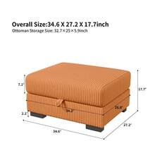 Divano a due posti, divano modulare con cuscini e schienale sfoderabili, divano moderno, braccioli larghi, adatto per soggiorno, camera da letto, appartamento, beige/grigio - Arancione - Visualizzare 2
