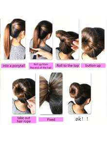 13pcs Teen Girls DIY Hairstyle Tools,Invisible Volumizing Hair Scrunchies,Suitab - Multicolor - View 7