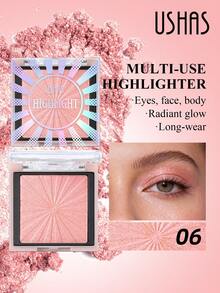 USHAS 3D高光粉饼，闪亮珠光，打造面部及身体自然透亮光泽，适合新手使用的彩妆产品 - #06 - 查看 7