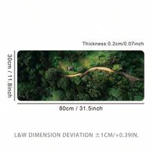 Tấm lót chuột cỡ cực lớn, thảm lót bàn chơi game, tấm lót bàn phím lớn, có thể giặt, đế cao su chống trượt, viền may chắc chắn, quà tặng là tấm lót chuột, tấm bảo vệ bàn làm việc, tấm lót học tập, nhiều kích cỡ, thảm bàn phím máy tính, tấm lót laptop, phụ kiện bàn làm việc, đồ dùng văn phòng, trang trí văn phòng. - Đường mòn trong rừng - Xem 15