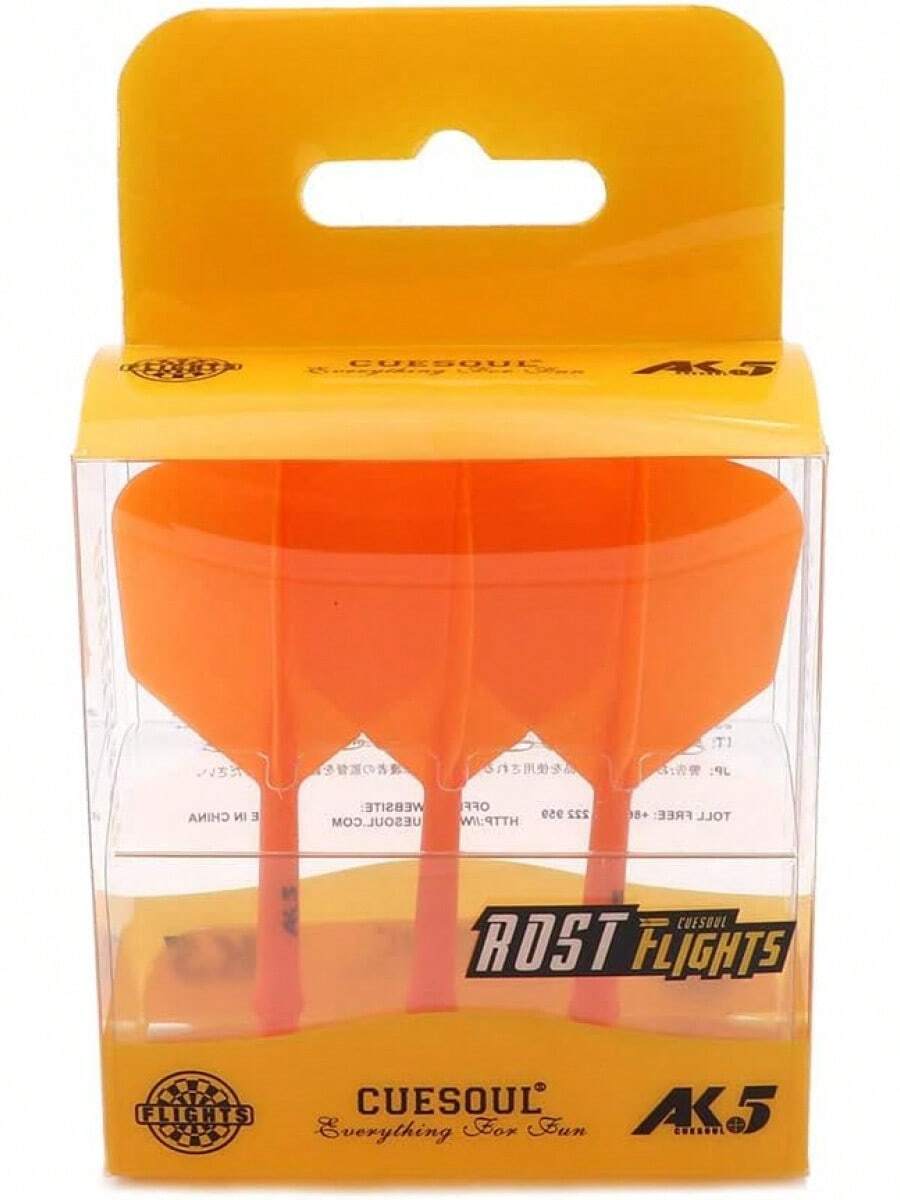 Premium 2BA Metal Dart Shafts Anti-Loose & Impact Resistant Design - Big Wing-orange - M - View 1
