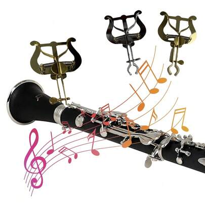 Phụ kiện nhạc cụ bằng đồng, kẹp bản nhạc bằng kim loại dùng để luyện tập kèn horn và trumpet.
