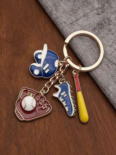 1件棒球帽&运动鞋&棒球棒配件钥匙扣汽车配件包挂件背包校园可爱哥特Y2K圣诞礼物创意包包配件挂绳带ID卡挂环汽车配件包挂件