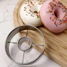 Khuôn làm bánh donut bằng thép không gỉ (3/1 cái), khuôn cắt bánh mousse tròn, khuôn cắt bánh quy. - Xem 5