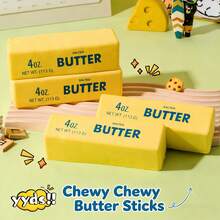 保湿黄油棒捏捏乐减压玩具，新奇快速回弹减压玩具，办公桌面感官玩具，趣味派对礼物，捏捏乐生日礼物，小礼品袋填充物，舒缓焦虑神器 - 彩色 - 查看 1