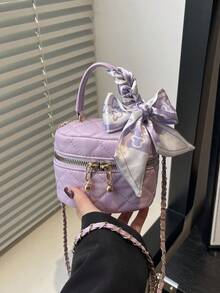 2026新款批发独特高品质化妆盒、迷你口红包、女士单肩斜挎包 - 紫色 - 查看 9