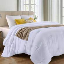 Comforters King Size, All Season Duvet Insert, Down Alternative King Comforter With Corner Tabs, Machine Washable Bed Comforter 90 X 102 Inches White - WhiteKingPackof1 - Xem 1
