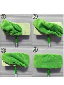 Reusable Washable Replacement Pads Compatible With Flat Mop, Slouchy Mop Accessories - Green - View 6