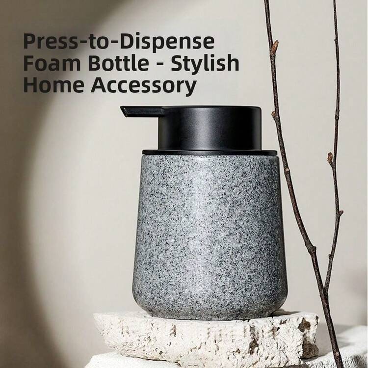 250毫升木纹皂液器，可重复灌装，带泡沫泵，手动按压式液体乳液储存瓶，防漏，可制作泡沫。 - 多色 - 查看 5