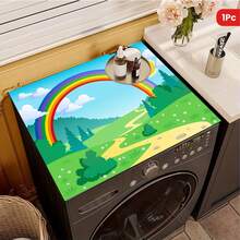 1 tấm thảm đa năng họa tiết cầu vồng, chất liệu polyester thấm hút, thích hợp sử dụng trong nhà bếp, trang trí bàn ăn, lau khô chén đĩa, lót máy giặt và máy pha cà phê, lót cốc phòng tắm, phụ kiện nhà bếp, đồ dùng tiệc tùng. - Đường mòn cầu vồng - Xem 5