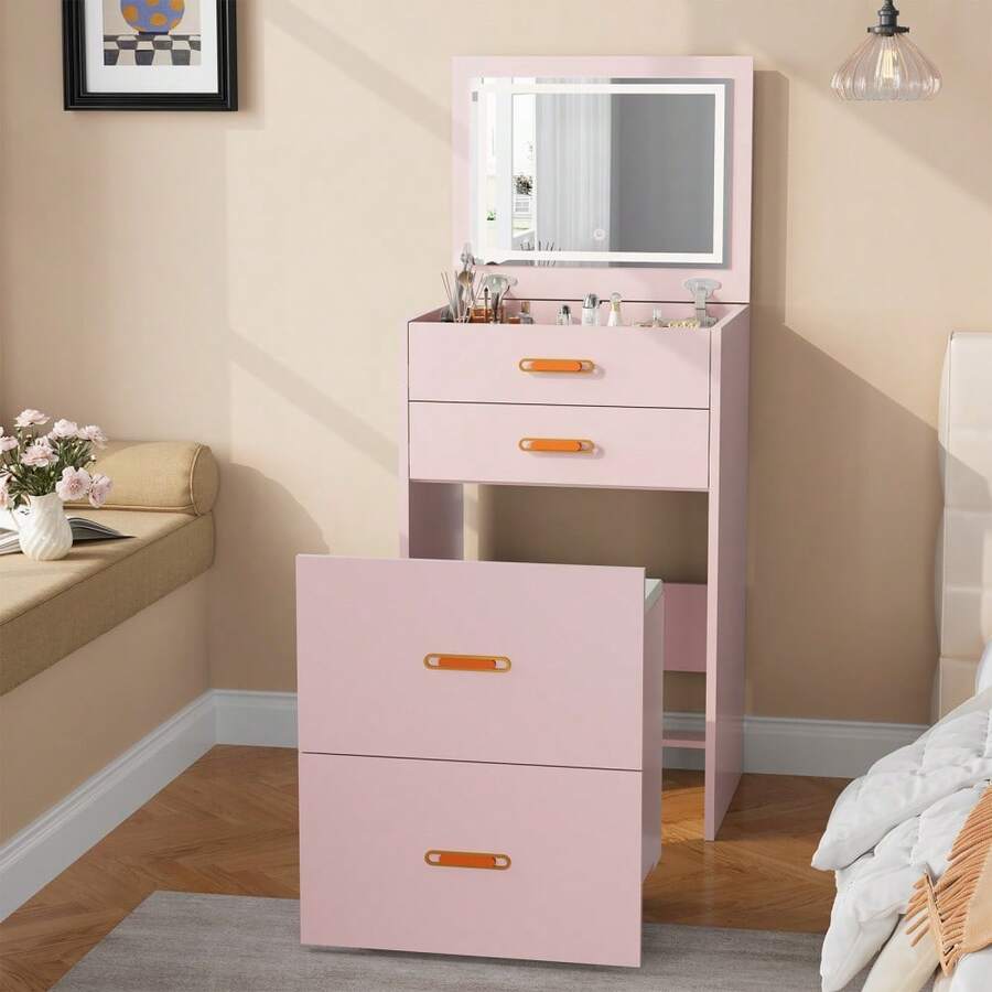 Vanities & Vanity Benches - Pink - View 1