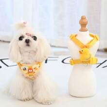 1 Set Cartoon Duck Pet Leash And Harness, Suitable For Decoration Or Outdoor Use - Yellow - View 2