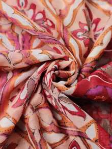 1pc Geometric Cashew Flower Print Tassel Scarf - Multicolor - View 2