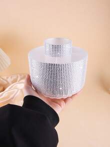 1 pieza Organizador giratorio de 360° para brochas de maquillaje, diseño de compartimentos transparentes para lápiz labial, hisopos de algodón, lápiz de cejas, herramientas para uñas - Multicolor - Ver 4