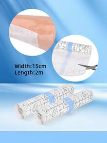 ATOMUS 2 Rolls 15cm X 2m Waterproof Breathable Tattoo Aftercare Patch - Blue - View 5