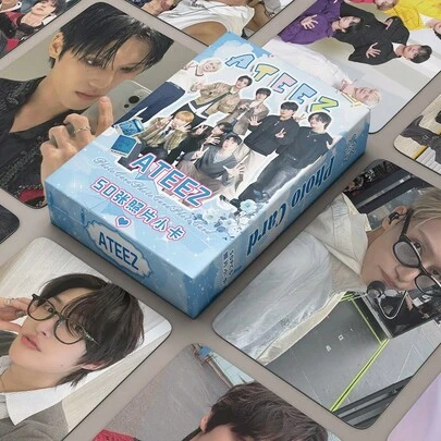 50pcs Kpop ATZ LOMO Card Members Photocard San Wooyoung Hong Kong Fanmade Gift For Fans, Limited Edition High-Definition Double-Sided Photo Card, Fan Essential Kpop Pop Music Merchandise Support Card, Idol Selfie Peripheral Merch, Unique Birthday And Holiday Gifts, Fan Exclusive Gift Box