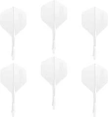 Tournament Style Aluminium Dart Stems Secure Grip & Enhanced Control - White - View 4